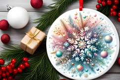 Round Christmass Ornament PNG Product Image 2
