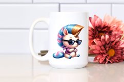 Cute Baby Unicorn Johny Bravo | Sublimation | Clipart Product Image 2