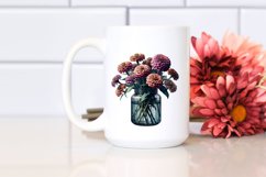 Decorative Jar Zinnia Clipart Product Image 2