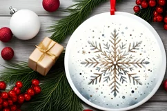 Round Christmas Ornament Sublimation|Clipart Product Image 2