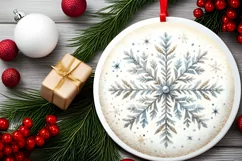 Round Christmas Ornament Sublimation|Clipart Product Image 2