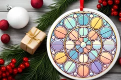 Round Christmas Ornament Sublimation|Clipart Product Image 1