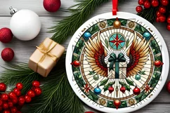 Round Christmas Ornament Sublimation|Clipart Product Image 1