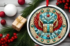 Round Christmas Ornament Sublimation|Clipart Product Image 1