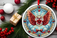 Round Christmas Ornament Sublimation|Clipart Product Image 1