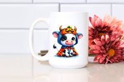 Baby Cow Halloween Drawing Clipart Product Image 2