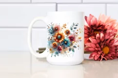 Vibrant Abstract with Small Sunflower and Gold PNG Product Image 2