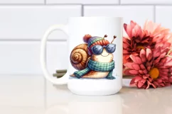 Funny Snail With Scarf | Sublimation Clipart Product Image 2
