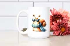 Funny Snail With Scarf | Sublimation Clipart Product Image 2