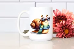 Funny Snail With Scarf | Sublimation Clipart Product Image 2