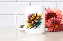 Wooden Stained Narcissus | Sublimation | Clipart Product Image 2