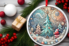 Round Christmass Ornament PNG Product Image 2