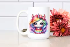Cute Baby Unicorn Rainbow | Sublimation | Clipart Product Image 2