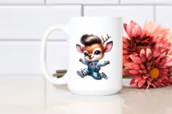 Cute Baby Deer Jumping PNG Product Image 2