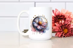 Glossy Cosmos with Golden Insertions Watercolor Splash Product Image 2