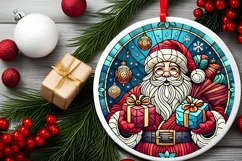 Round Christmas Ornament Sublimation|Clipart Product Image 1