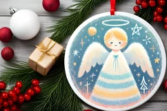 Round Christmas Ornament Sublimation|Clipart Product Image 1