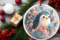 Round Christmas Ornament Sublimation|Clipart Product Image 2