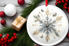 Round Christmass Ornament PNG Product Image 2