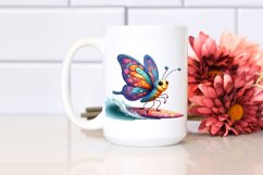 Colorful Butterfly Surfing | Clipart Product Image 2