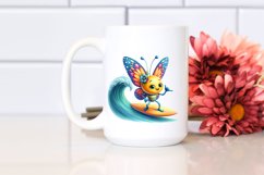 Colorful Butterfly Surfing | Clipart Product Image 2