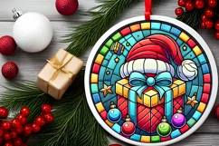 Round Christmas Ornament Sublimation|Clipart Product Image 1