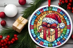 Round Christmas Ornament Sublimation|Clipart Product Image 1