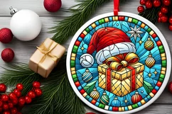 Round Christmas Ornament Sublimation|Clipart Product Image 1