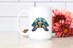 Colorful Whimsical Baby Turte Clipart Product Image 2