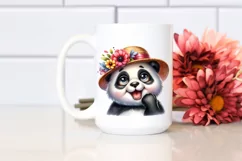 Expressive Panda with Flower in Mouth Clipart Product Image 2
