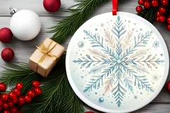 Round Christmas Ornament Sublimation|Clipart Product Image 2