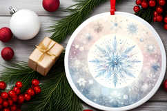 Round Christmass Ornament PNG Product Image 2