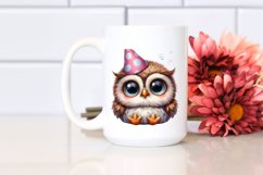 Baby Owl Party Hat | Confused Goofy Smile | Sublimation Product Image 2