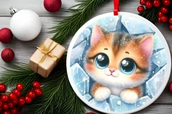 Round Christmas Ornament Sublimation|Clipart Product Image 2