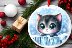 Round Christmass Ornament PNG Product Image 2