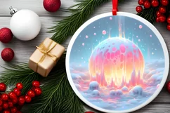 Pastel Christmas Candy Scene Sublimation PNG Product Image 2