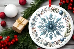 Round Christmas Ornament Sublimation|Clipart Product Image 2