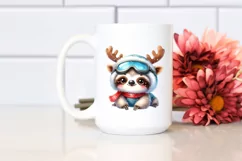 Expressive Sloth in Winter Gear PNG Product Image 2