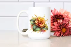 Glass Begonia with Golden Insertions Watercolor Splash Product Image 2