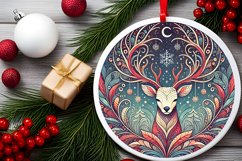 Round Christmas Ornament Sublimation|Clipart Product Image 2