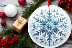 Round Christmas Ornament Sublimation|Clipart Product Image 2