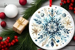 Round Christmas Ornament Sublimation|Clipart Product Image 2