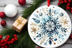 Round Christmass Ornament PNG Product Image 2