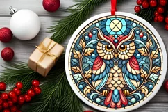 Round Christmas Ornament Sublimation|Clipart Product Image 1