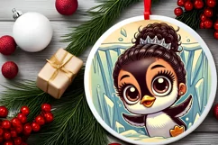 Round Christmas Ornament Sublimation|Clipart Product Image 1