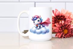 Cute Baby Unicorn Hero Clipart Product Image 2