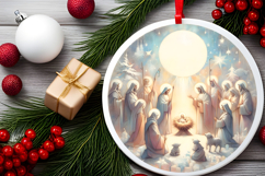 Round Christmass Ornament PNG Product Image 2
