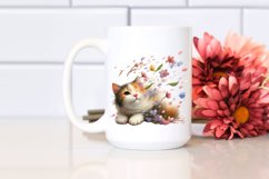 Cat Tumbling Spring Petals Wind | Clipart Product Image 2