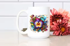 Pansy Wooden Watercolor Splash Product Image 2