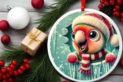 Round Christmas Ornament Sublimation|Clipart Product Image 1